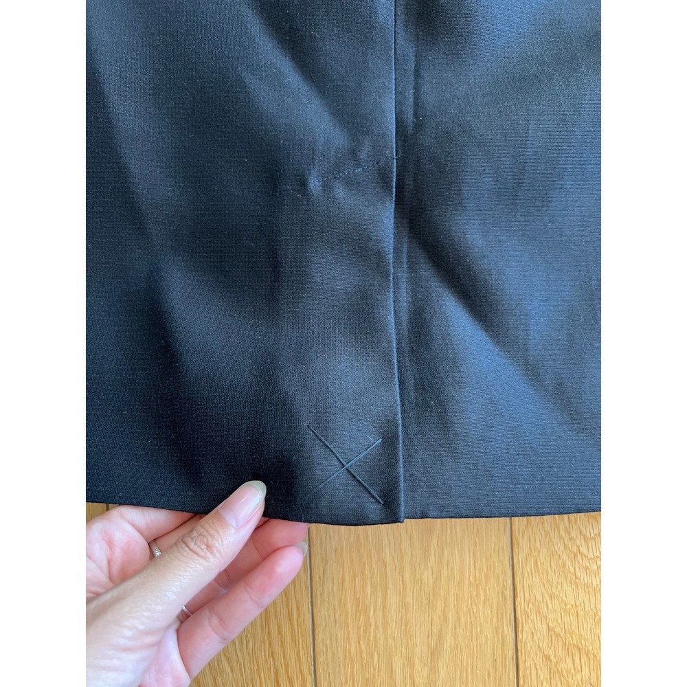 Kate Spade Pencil Skirt Black Zip Back Cotton Viscose Silk Womens Size 10 - Picture 9 of 11